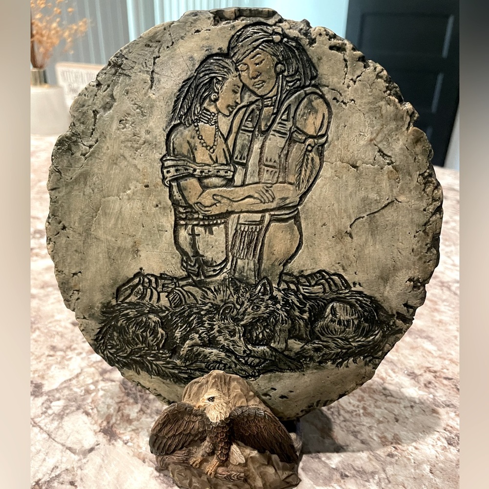 Handcrafted Stone Art with Native Design